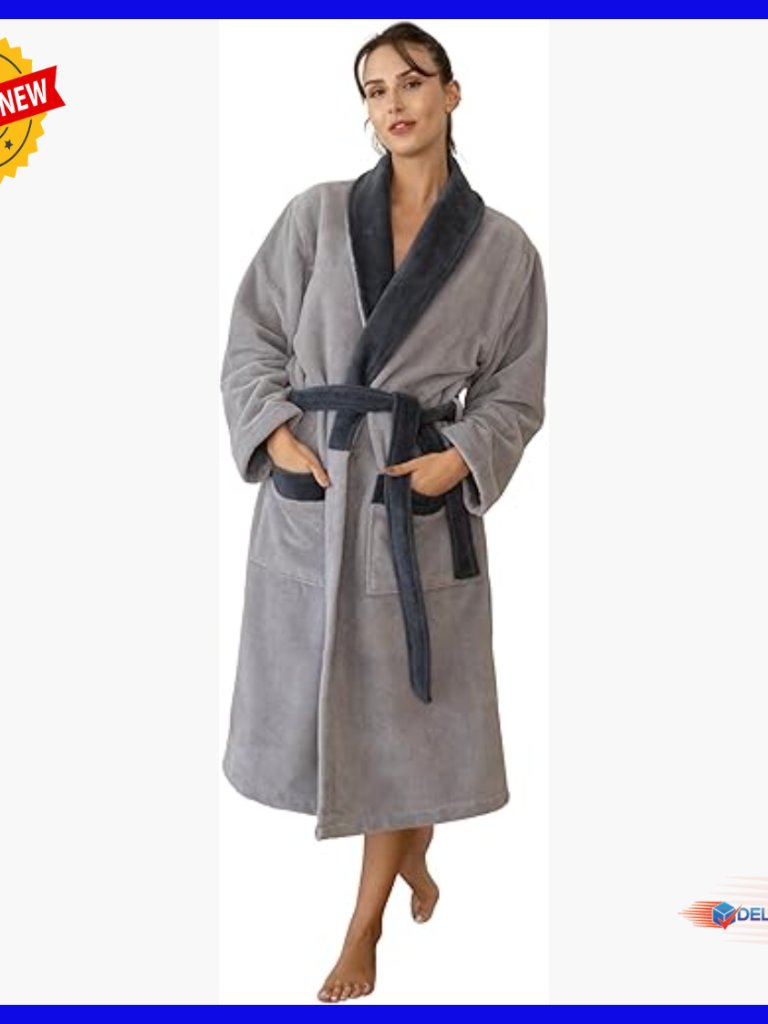 Premium Turkish Cotton Robe Unisex Kimono Style With Pockets